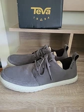 Men’s Shoe Teva M Canyon Life Leather Shoes Loafer Causal Gray Size 11