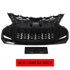 Front Grille Gloss Black W/O Camera Hole For 2021-2024 Lexus IS300 IS350 F-sport