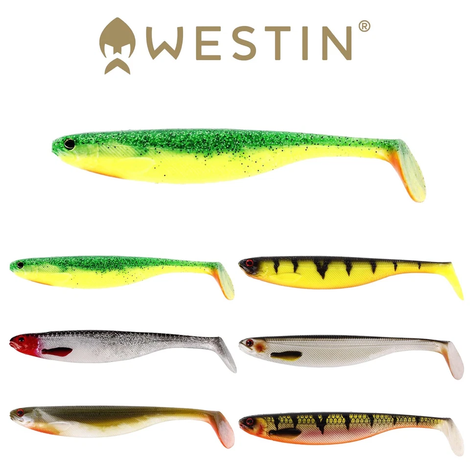 Westin Shadteez Slim 12 cm / 10 g - 2 pezzi - pesce gomma persico lucioperca luccio esca