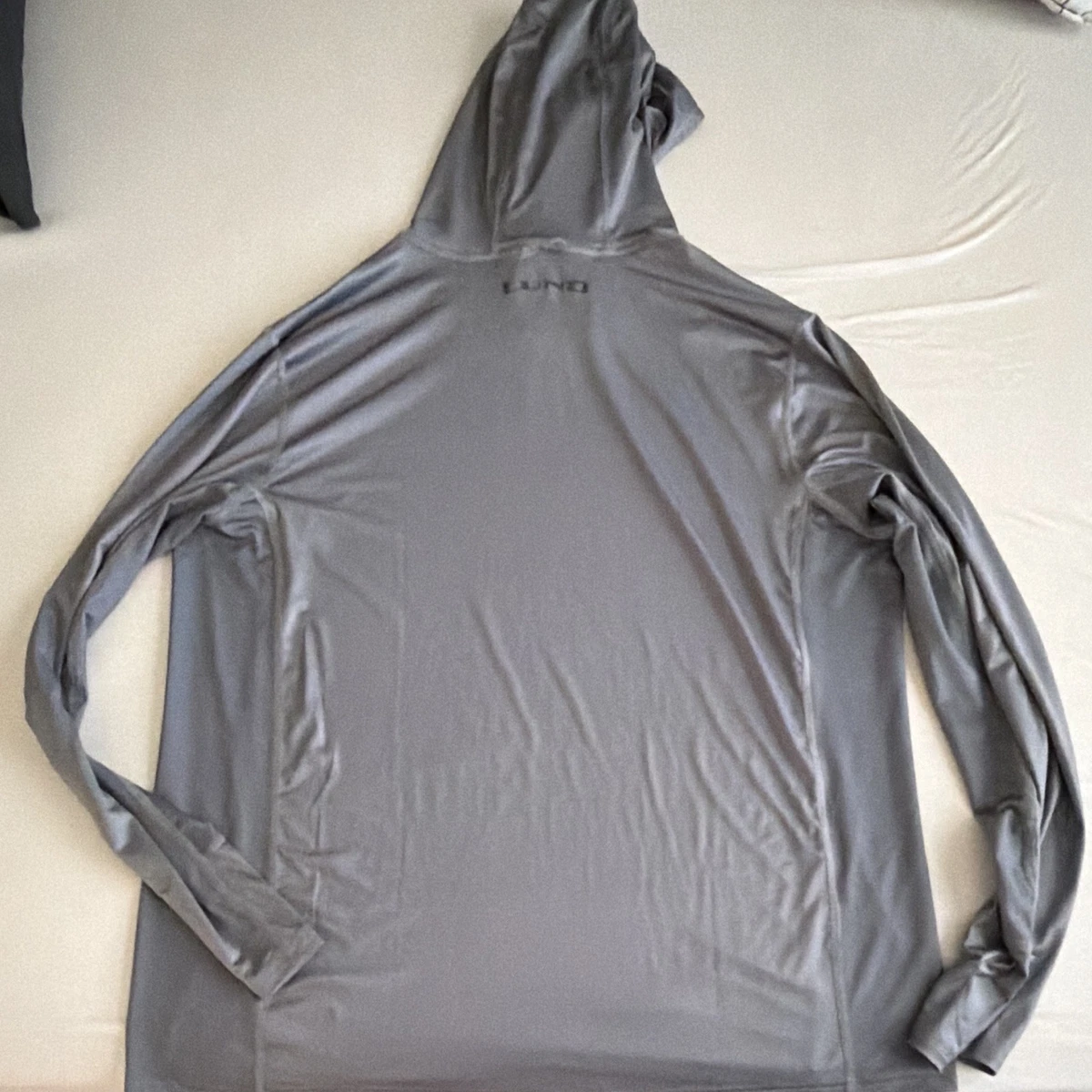 Lund Hombre XL Gris Capucha Pullover Manga Larga Pesca Sudadera con Capucha Logo