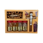 Blessing Kit Bottles and olive wood Cross from The Holy Land Jerusalem