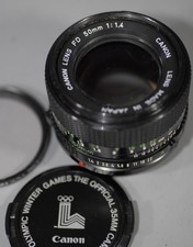 Canon 50mm f1.4 FD manual focus lens for A1 AE1 F1 camera etc. - Nice Mint-
