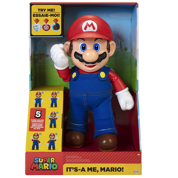 PERSONAGGIO SUPER MARIO PARLANTE GIGANTE 30 CM ARTICOLATO FIGURE NINTENDO PUPAZZ