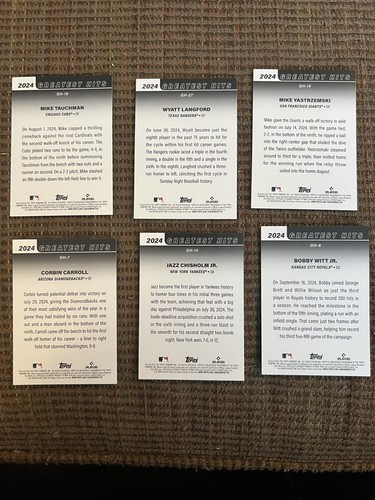 2025 Topps Series 1 2024 Greatest Hits Insert. (6) - Picture 2 of 2