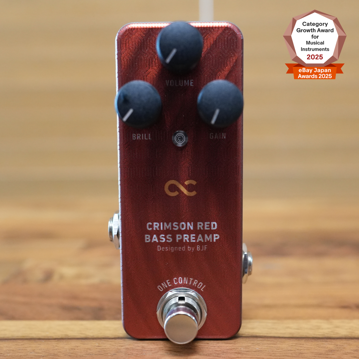 One Control Crimson Red Bass Preamp Upright Bass Sound Pedal BJFE