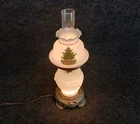 Vintage  Accurate Casting - Gone With the Wind Hurricane Lamp 3 Way - Milk Glass