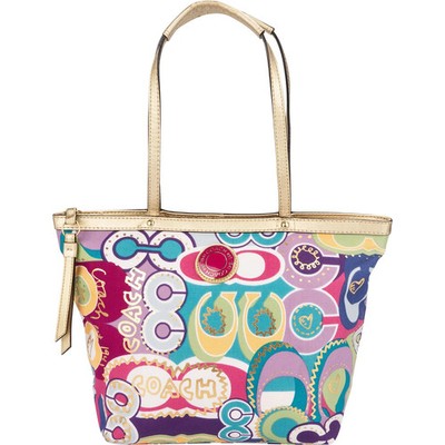 Coach Poppy Pop Graffiti Glam Tote Shoulder Bag Tasche