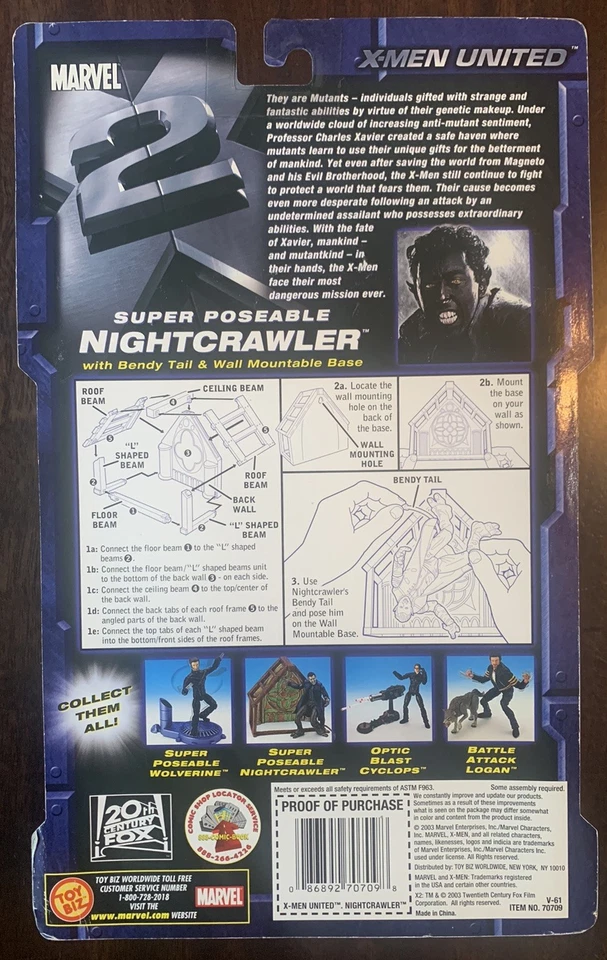 2 figuras Toy Biz Nightcrawler X2 X-Men United Alan Cumming figura y 93 figura Foto 3 de 4
