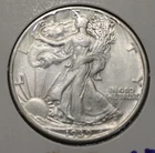 1939-S WALKING LIBERTY 50 CENTS SILVER HALF DOLLAR - 90% SILVER  (REF# 107))