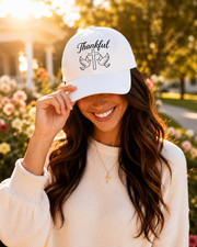 Thankful Christian Hat | Faith Cross Dove Bas...