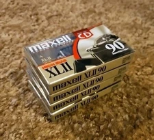 Maxell XLII High Bias Audio Cassette 90 minutes - New / Sealed (qty 4)