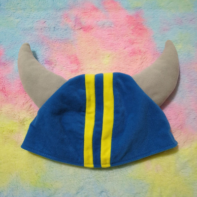 Viking Beanie Hat Winter Costume Swedish Boys Toddler 12-18 Months Horns Blue