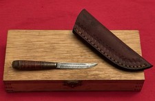 FINNISH MINIATURE PUUKKO ANTIQUE KNIFE (1930-1940)  SHEATH & STORAGE CASE
