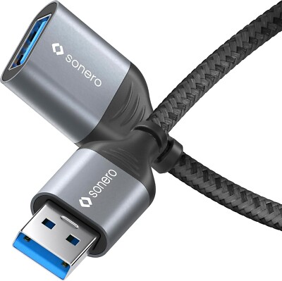 1m USB 3.0 Verlängerungskabel Datenkabel USB A Stecker auf A Buchse space grey