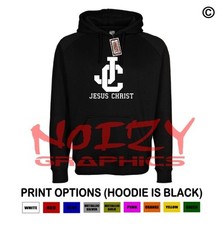 Jesus Christ Logo Sports Christian Hoodie Black Sweatshirt Jesus Religious Faith
