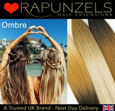 25 strands NAIL U Tip Ombre root fade pre bonded keratin tips Fusion bonding 1G