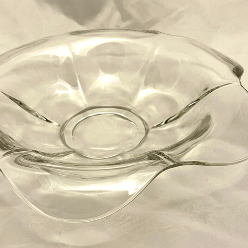 Heisey Glass Clear Console Bowl, Flower Shaped, Vintage EUC - Picture 2 of 8