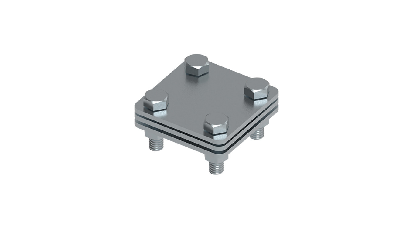 3-piece universal connector. 60x60 Bednarka-Bednarka galvanized steel 214 /T2UK