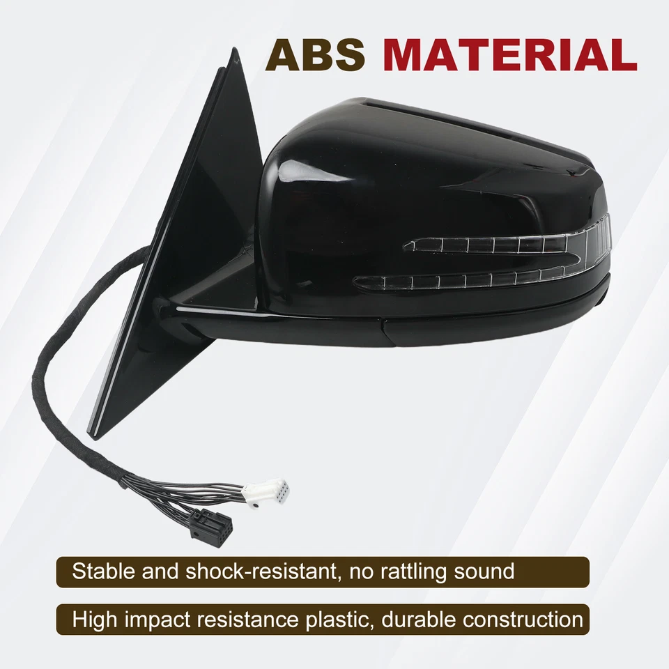 Espejo retrovisor eléctrico derecho memoria térmica eléctrico plegable apto para 10-13 Mercedes Benz S550 Foto 3 de 4