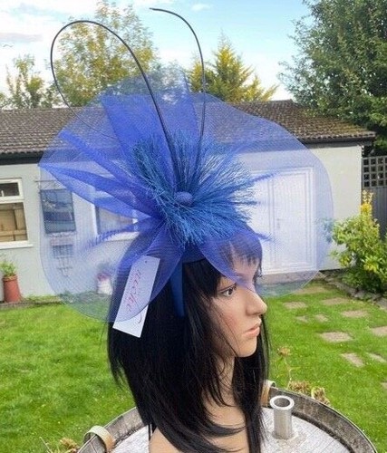 BRANDNEU ROYALBLAU FASCINATOR HOCHZEIT HUT FORMELLER ANLASS BRAUTMUTTER - Bild 2 von 6