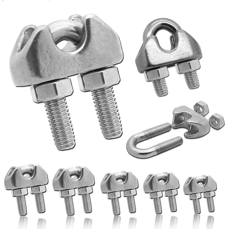 Bügelklemme Edelstahl V4A Drahtseil 3-10mm Drahtklemme Drahtseil Seilklemme 