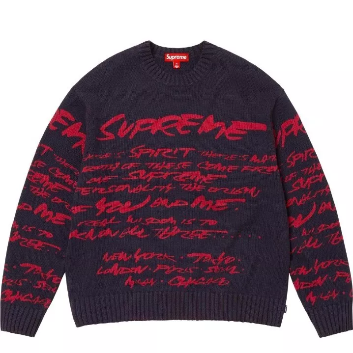 Pull Supreme x Futura marine et rouge 2024 S/S   Taille XL   NEUF   En main