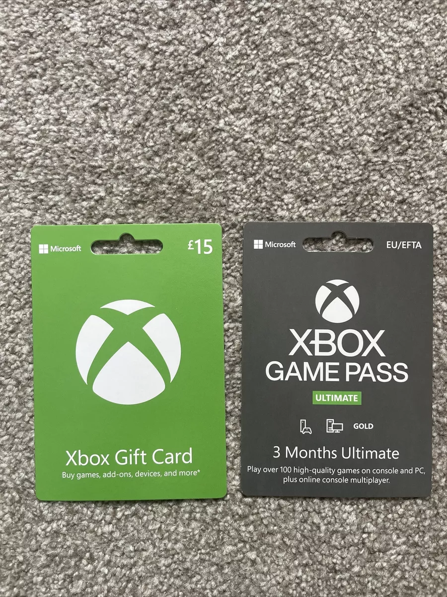 Xbox Gift Card UK Edition 15£ Game Pass Collection 3 Month (Without Credit)