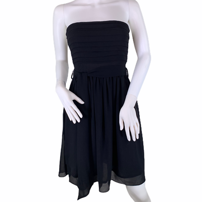 little black dress flared skirt InstantFigure Short V-neck flared skirt Panel Dress 16808M Black / L main image 1