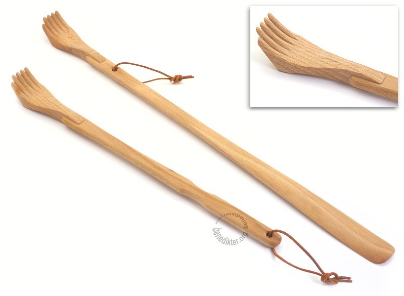 RÜCKENKRATZER BUCHENHOLZ HOLZ oder RÜCKEN KRATZER + SCHUHLÖFFEL wählbar
