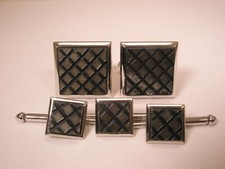 "XXX" Grooves Vintage Formal SWANK Cuff Links  Tux Shirt Studs prom groom o20