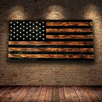 Rustic wood 3ft American flag wall art Rustic wood 3ft American flag wall art