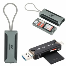 JJC MCR-STM5GB Memory Card Case SD x 1 TF x 2 Nano SIM x 1 USB 3.0 reader tool 