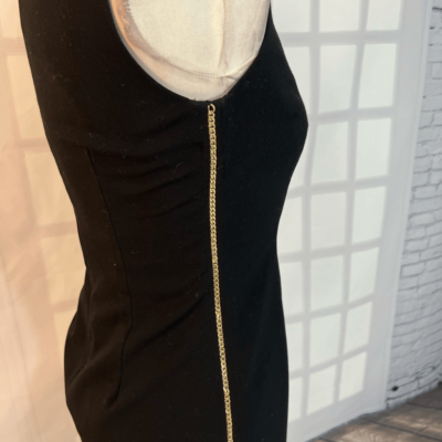 calvin klein black dress with gold chain Elevate Your Style: Discover Timeless Luxury with the Chanel Croc Round  Crossbody Bag Collection at Dress main image 1