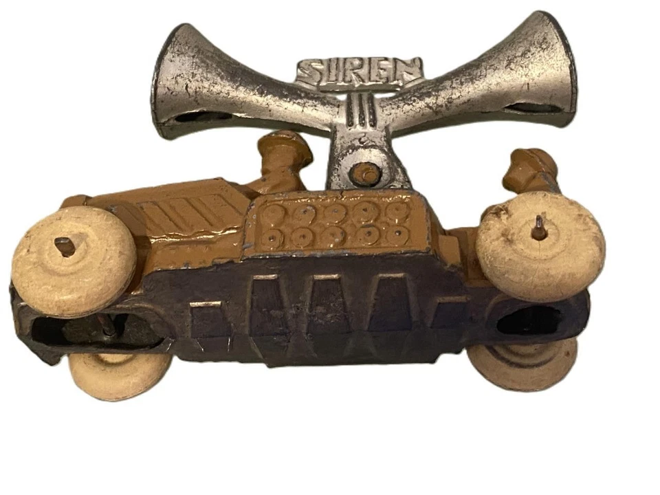 Barclay Manoil Lead Soldier Siren Military Vehicle Truck MV75 Orig Wheels 1930s - Image 4 of 4