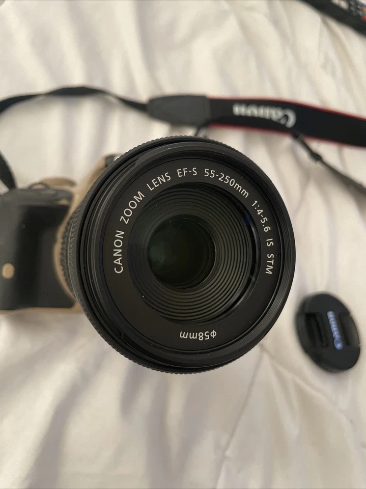 Cámara Canon Eos Rebel SL1 con lente Canon EFS de 55-250 mm Foto 2 de 3