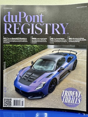 DuPont Registry Magazine November 2024 TRIDENT THRILLS MASERATI STRADALE Watch