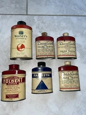 Vintage Tin Dentist's Friend Tooth Powder Tins Litho Dentist Bundle