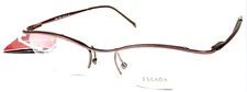 ESCADA E358 BRN NOS Light Brown Half Rimless Eyeglasses Frame 48-18-130