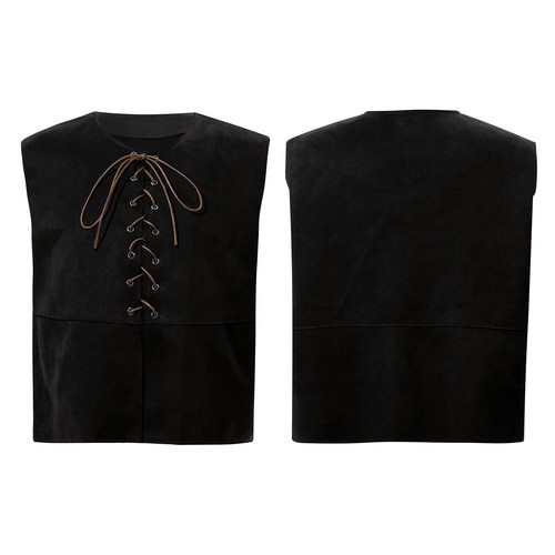 UK Kid Boy/Girls Medieval Pirate Vest Halloween Steampunk Renaissance Waistcoat - Picture 22 of 53
