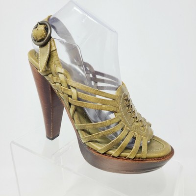 olive green platform heels