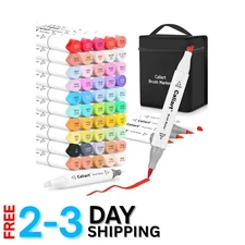 Professional Alcohol Art Markers - 51 Colors with Durable Dual Tips and Case