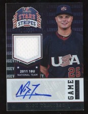 Nick Travieso 2015 USA Baseball Auto Rookie Patch #79 Serial #d 4/10 Game Gear