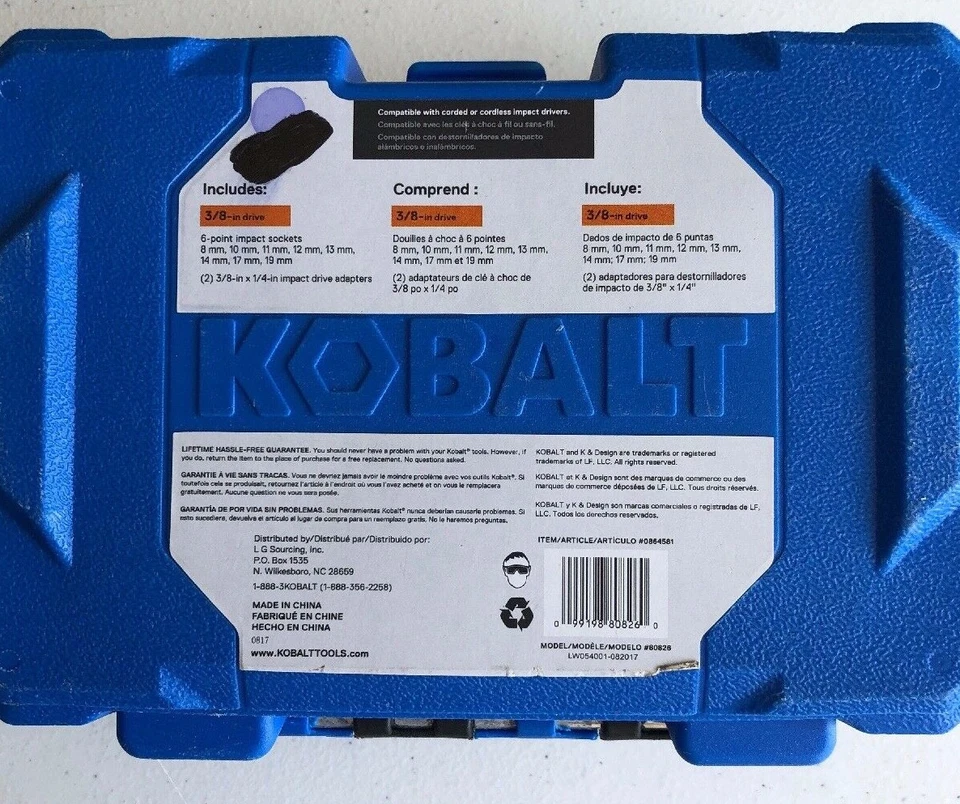 Metric 10-Piece 3/8-in Drive 6-point Deep Impact Socket Set With Case - Image 3 of 3