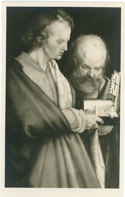 Albrecht Dürer St John & Peter Alte Pinakothek Munich RPPC Postcard Unused