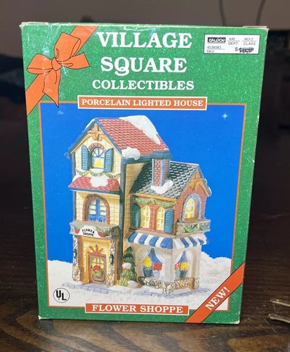 Caldor Village Square Collectibles Porcelain "Flower Shoppe" with Original Box - Picture 6 of 7