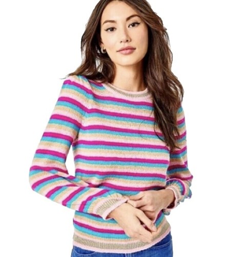 Lilly Pulitzer Amala Sweater in Coral Sands Lagoon Stripe - Size L