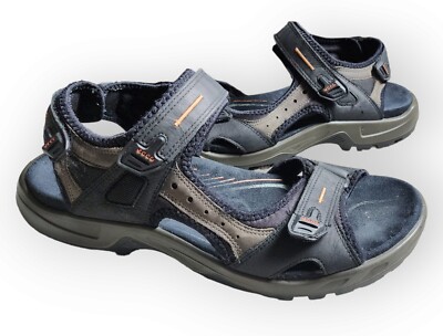 ECCO Sandals Yucatan Sport Strappy Hiking  Black Brown Men's 45 US 11 11.5