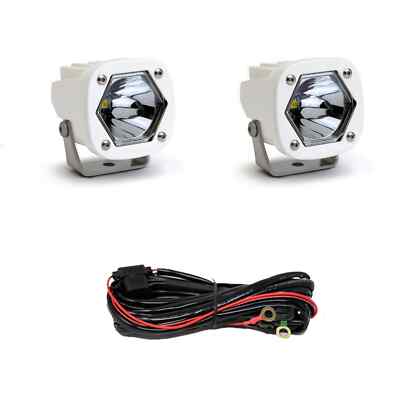 Baja Designs White S1 Clear Spot LED Auxiliary Lighting Kit With Toggle Harness