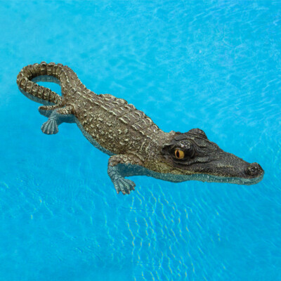 Small Floating Alligator 18'' Long Works With Pool, for Decoration or Decoy