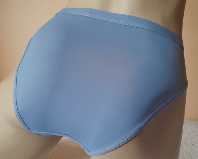 Eisglas glatt 4-Wege seidig Stretch schieferblau Mini Slips 20 3XL 47-50''